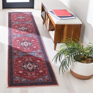 Safavieh Serapi 560 Power Loomed Transitional Rug Red / Navy 8' x 8' Square