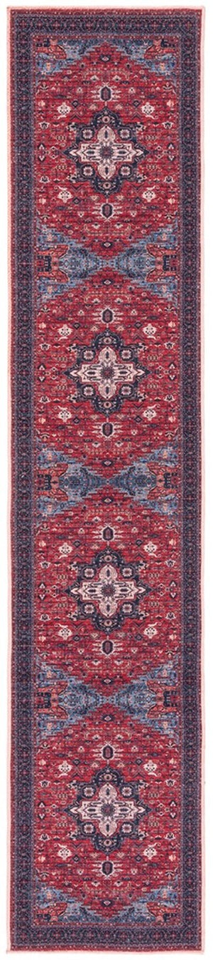 Safavieh Serapi 560 Power Loomed Transitional Rug Red / Navy 8' x 8' Square