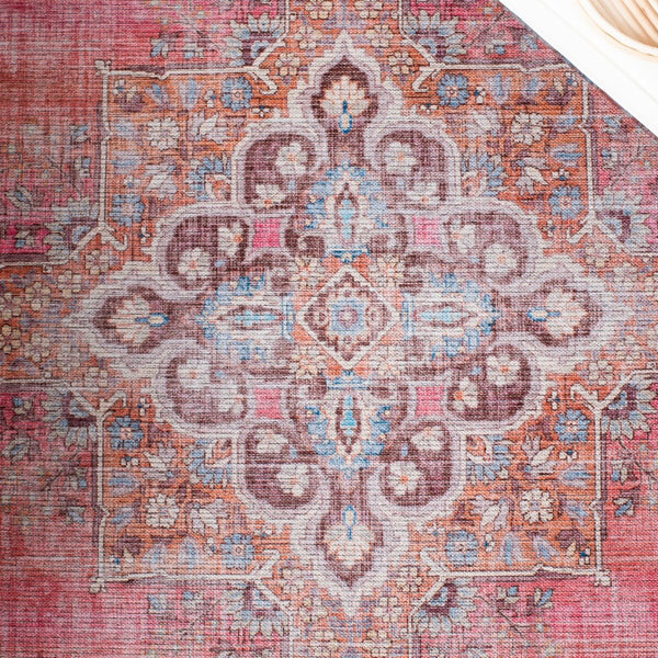 Safavieh Serapi 580 Power Loomed Transitional Rug Pink / Beige 8' x 8' Square