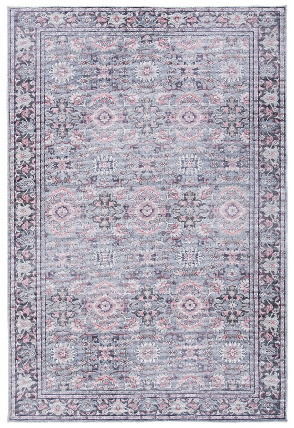 Safavieh Serapi 584 Power Loomed Transitional Rug Grey / Pink 3'-3" x 5'