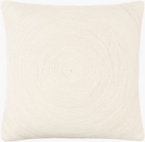 Surya Sequence 18" Contemporary Accent Pillow - Stylish Wool & Cotton Decor For Modern Living Spaces Ivory Wool,Cotton Seq001-2020