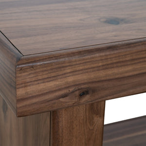 Origins Sequoia Rustic-Modern Console Table in Warm Walnut Veneer — Fully Assembled, Open-Frame Storage and Display (60") 60"W x 15"D x 32.75"H RL9500-15
