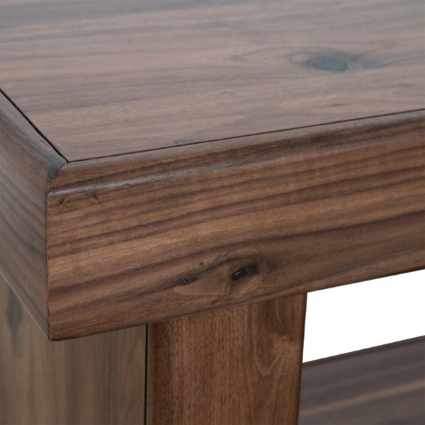 Origins Sequoia Rustic-Modern Console Table in Warm Walnut Veneer — Fully Assembled, Open-Frame Storage and Display (60") 60"W x 15"D x 32.75"H RL9500-15