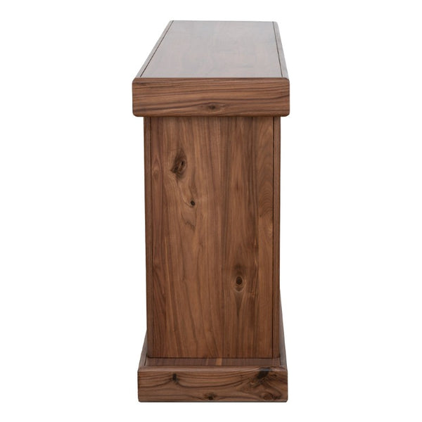 Origins Sequoia Rustic-Modern Console Table in Warm Walnut Veneer — Fully Assembled, Open-Frame Storage and Display (60") 60"W x 15"D x 32.75"H RL9500-15