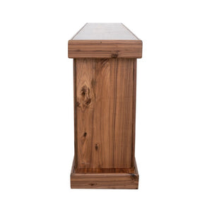 Origins Sequoia Rustic-Modern Console Table in Warm Walnut Veneer — Fully Assembled, Open-Frame Storage and Display (60") 80"W x 15"D x 32.75"H RL9500-10