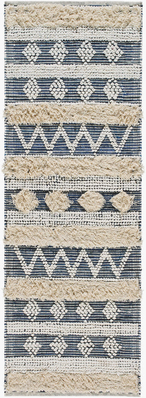 Surya Serena 2'6" X 8' Eco-friendly Handmade Area Rug - Stylish, Durable, And Perfect For Any Room! Ivory Recycled Fabric,Cotton Ser2300-268