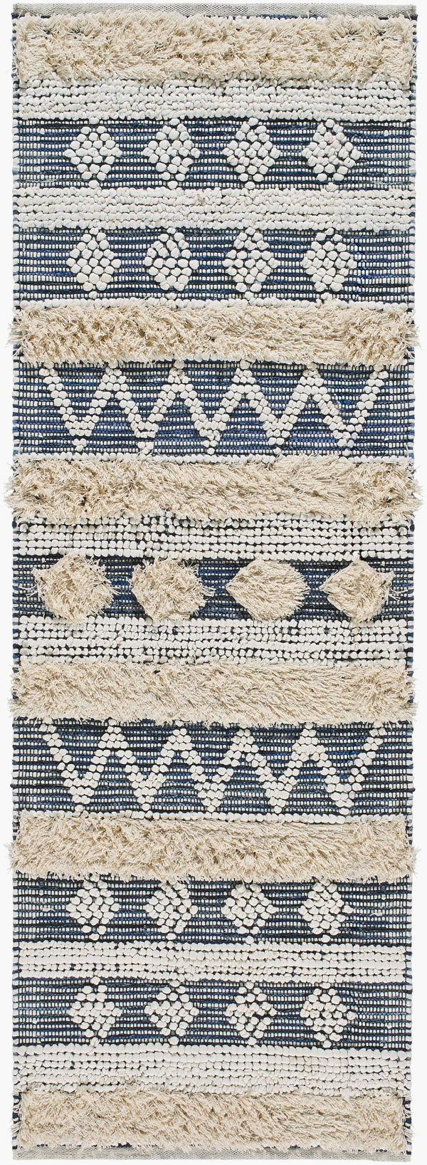 Surya Serena 2'6" X 8' Eco-friendly Handmade Area Rug - Stylish, Durable, And Perfect For Any Room! Ivory Recycled Fabric,Cotton Ser2300-268