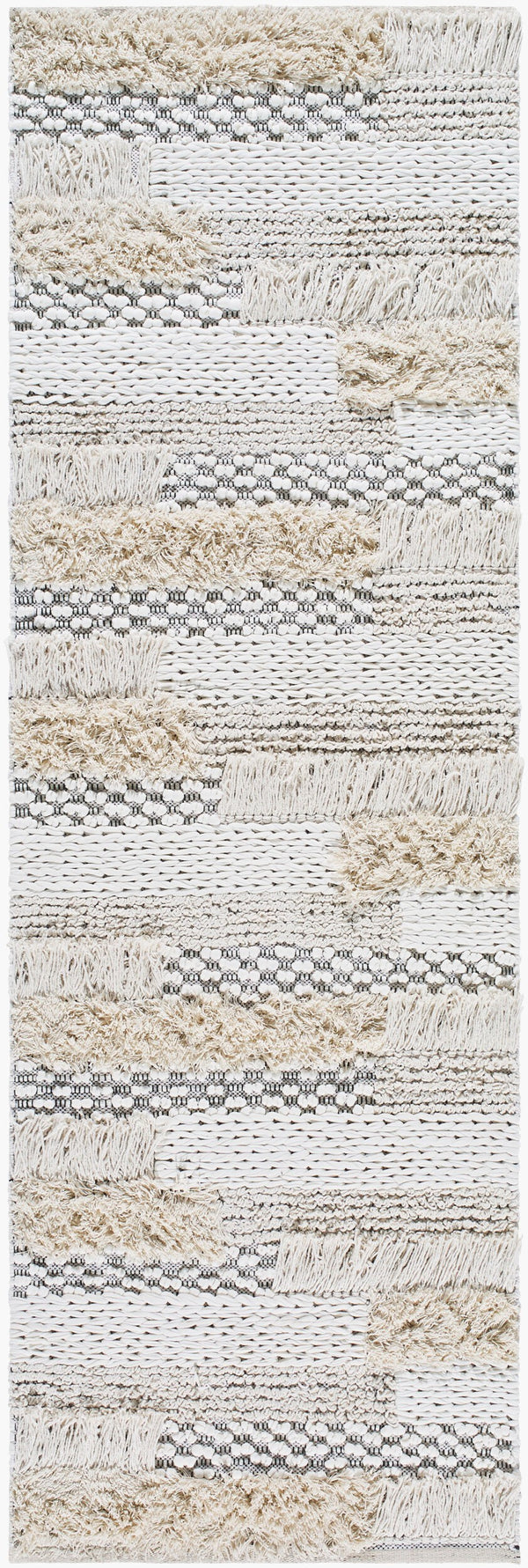 Surya Serena 2'6" X 8' Eco-friendly Handmade Area Rug - Stylish, Durable, And Perfect For Any Room! Ivory Cotton Ser2301-268