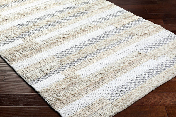 Surya Serena 2'6" X 8' Eco-friendly Handmade Area Rug - Stylish, Durable, And Perfect For Any Room! Ivory Cotton Ser2301-810
