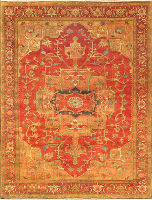 Pasargad 'S Serapi Collection Hand-knotted Premium Lambs-wool Area Rug For Bold Home Décor   P-2 14x16