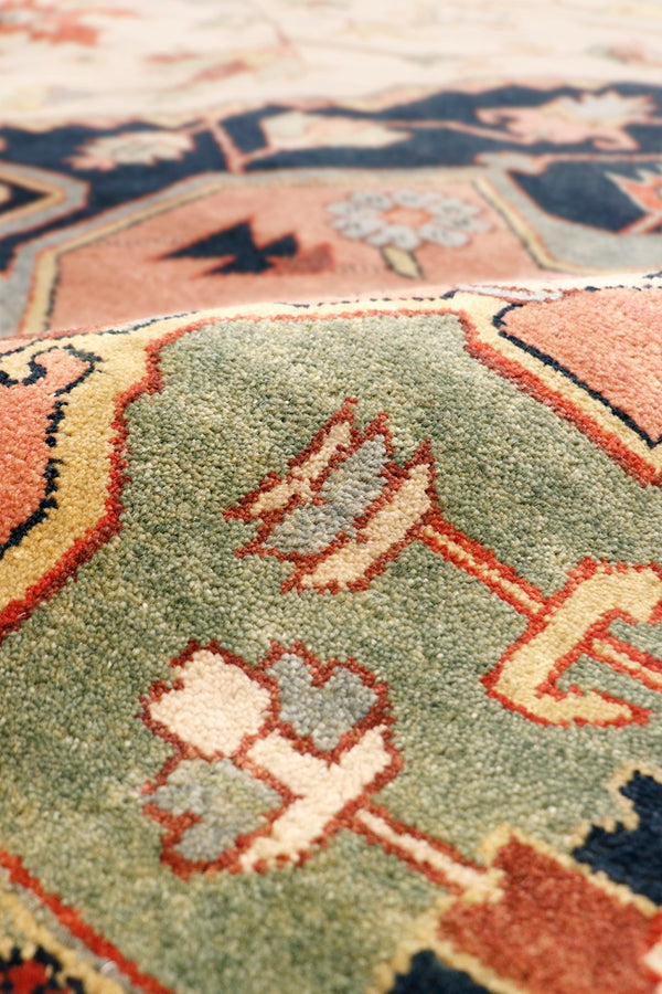 Pasargad 'S Serapi Collection Hand-knotted Premium Lambs-wool Area Rug For Bold Home Décor   Pb-20 Ivory 12x18