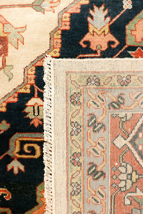 Pasargad 'S Serapi Collection Hand-knotted Premium Lambs-wool Area Rug For Bold Home Décor   Pb-20 Ivory 12x18