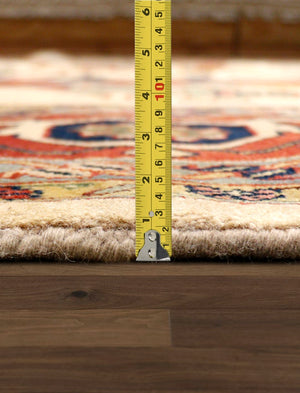 Pasargad 'S Serapi Collection Hand-knotted Premium Lambs-wool Area Rug For Bold Home Décor   Pb-20 Ivory 12x18