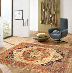 Pasargad 'S Serapi Collection Hand-knotted Premium Lambs-wool Area Rug For Bold Home Décor   Pb-20 Ivory 12x18