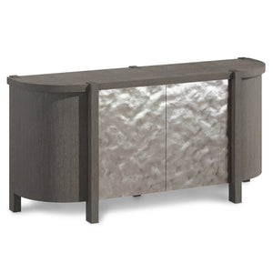 Bernhardt Bernhardt Prado Sideboard In Porcini Oak With Textured Graphite Doors, Soft-Close Storage & Sculptural Design 324131B