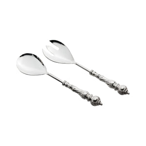 Salad Server Set with Embossed Silver Plated SERVER023 Elk Home