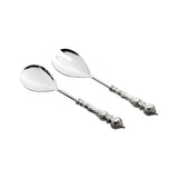 Salad Server Set with Embossed Silver Plated SERVER023 Elk Home