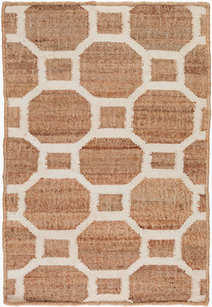 Surya Seaport 2' X 3' Handmade Jute And Viscose Rug - Elegant Global Design For Charming Home Decor Brown Jute,Viscose Set3000-3353