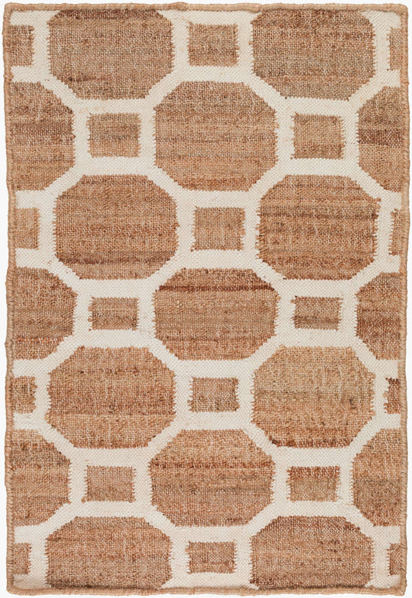 Surya Seaport 2' X 3' Handmade Jute And Viscose Rug - Elegant Global Design For Charming Home Decor Brown Jute,Viscose Set3000-3353