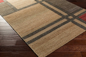 Surya Seaport 2' X 3' Handmade Jute And Viscose Rug - Elegant Global Design For Charming Home Decor Light Beige Jute,Viscose Set3037-576