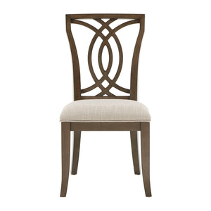 Homelegance By Top-Line Estefania Dark Walnut Finish and Fabric Dining Chairs (Set of 2) Brown Wood