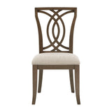 Homelegance By Top-Line Estefania Dark Walnut Finish and Fabric Dining Chairs (Set of 2) Brown Wood