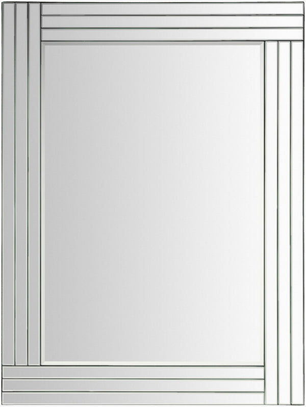 Livabliss Seymore Frameless Rectangular Wall Mirror Large Reflective Surface for Modern Interiors Clear 40"H x 30"W x 2"D SEY4000-M