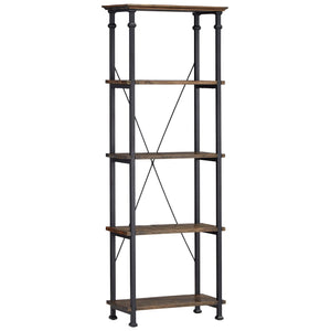 Homelegance By Top-Line Rafferty Vintage Industrial Rustic 26-inch Bookcase Brown Wood