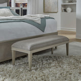 Zoey Upholstered Bed Bench Silver P344132 Pulaski Furniture