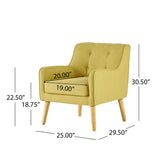 Christopher Knight Home® - Noble House - Felicity Mid-Century Modern Fabric Tufted Arm Chair