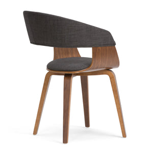 English Elm Lowell Bentwood Dining Chair In Charcoal Grey - Mid-Century Modern Comfort For Any Space B136P158838