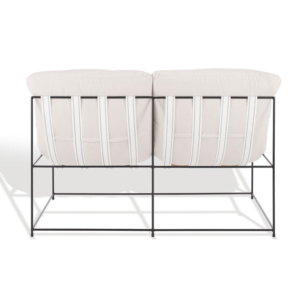 Safavieh Portland Pillow Top Sofa X23 Ivory / Black SFA1006A