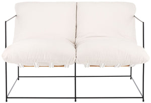 Safavieh Portland Pillow Top Sofa X23 Ivory / Black SFA1006A