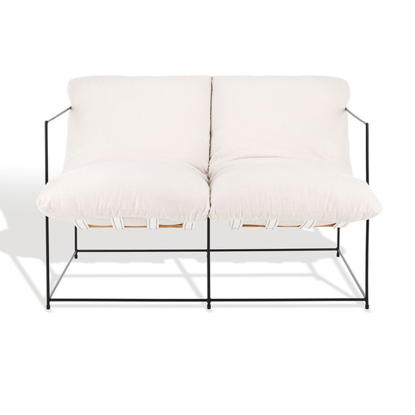 Safavieh Portland Pillow Top Sofa X23 Ivory / Black SFA1006A