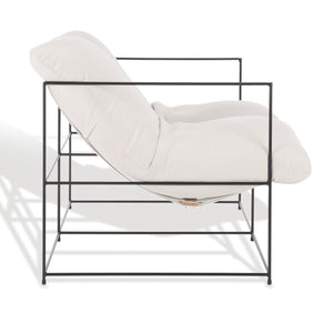 Safavieh Portland Pillow Top Sofa X23 Ivory / Black SFA1006A