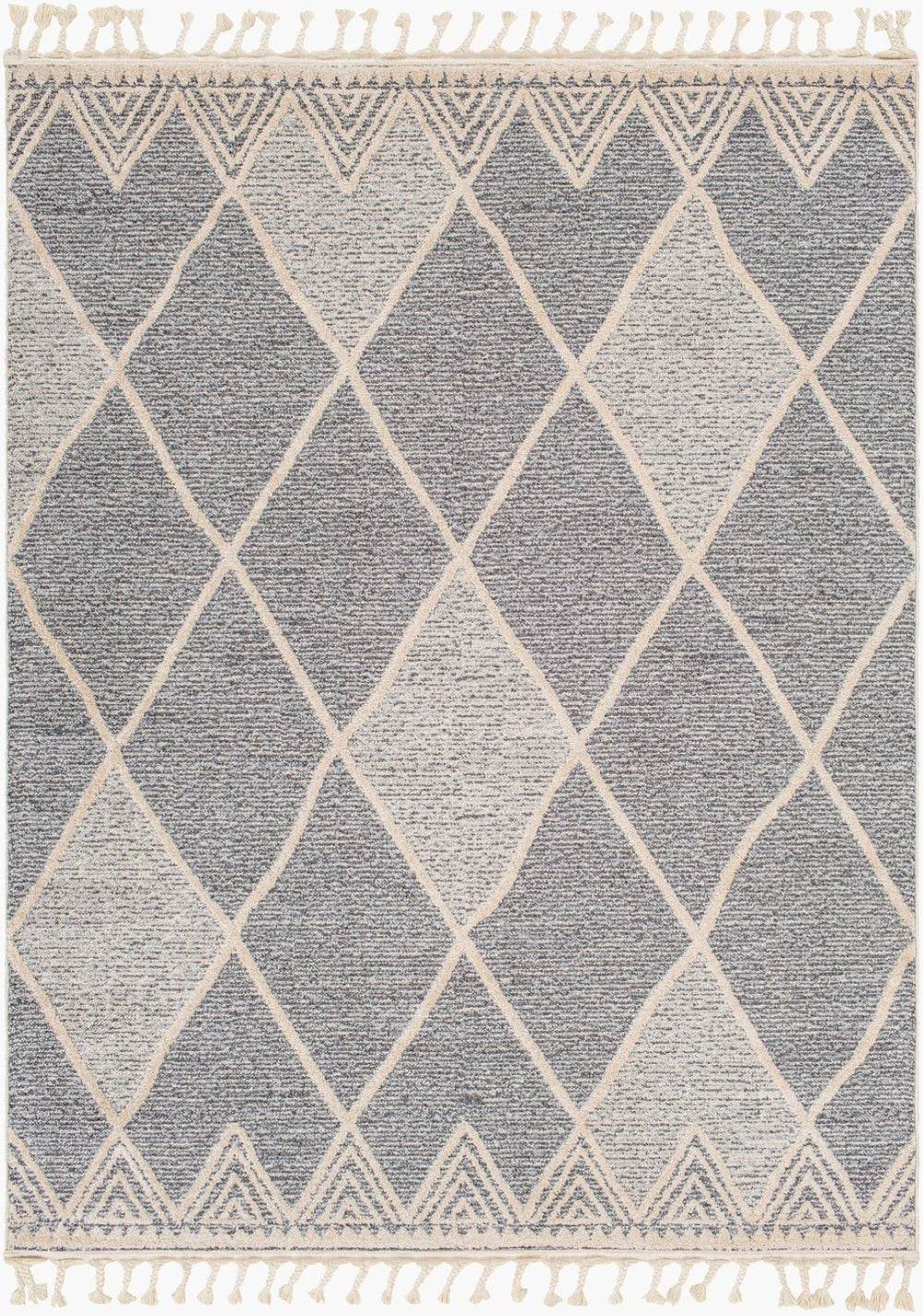 Livabliss Sofia Global Bohemian Fringe Area Rug Polypropylene Machine Woven Living Room Accent SFA2307-9212