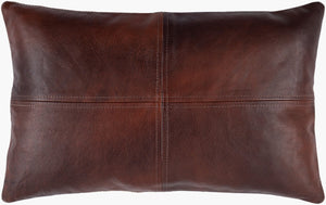 Livabliss Sheffield Faux Suede Leather Lumbar Pillow Traditional Style for Sofa or Accent Chair SFD001-1422P