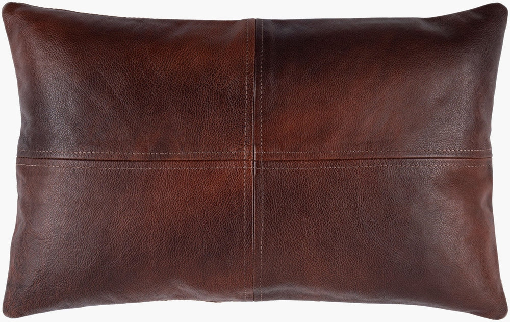 Livabliss Sheffield Faux Suede Leather Lumbar Pillow Traditional Accent for Sofa or Bed SFD001-1422D