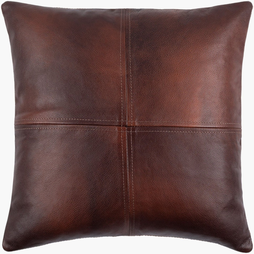 Livabliss Sheffield Faux Suede Leather Accent Pillow Textured Traditional Style for Sofa SFD001-1818D