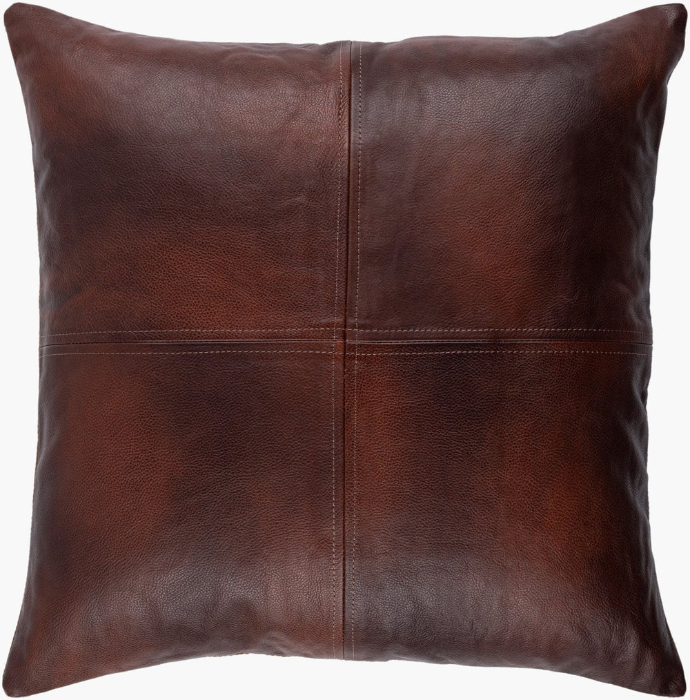 Livabliss Sheffield Faux Suede and Leather Accent Pillow Luxurious Square Sofa Decor SFD001-2222