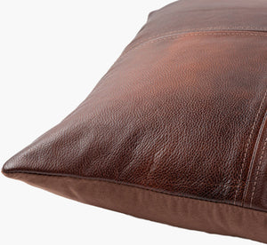Surya Sheffield Updated Traditional 18" Accent Pillow - Luxurious Faux Suede & Leather, Durable Comfort! Dark Brown Leather,Faux Suede Sfd001-2020