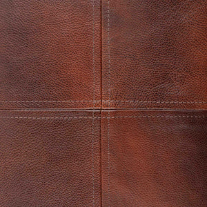 Surya Sheffield Luxurious 14"X22" Updated Traditional Lumbar Pillow - Faux Suede & Leather Elegance Dark Brown Leather,Faux Suede Sfd001-1422d