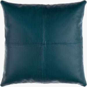 Livabliss Sheffield Square Faux Suede Leather Accent Pillow Artisan Crafted Transitional Decor SFD003-2020P