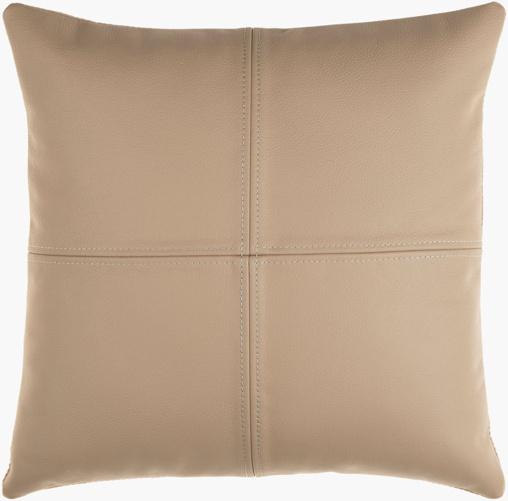 Livabliss Sheffield Faux Suede Leather Square Throw Pillow Textural Traditional Home Accent SFD004-2020P