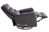 Parker House Parker Living Gemini - Capri Charcoal Swivel Glider Recliner Capri Charcoal 100% Polyester MGEM#812GS-CCH