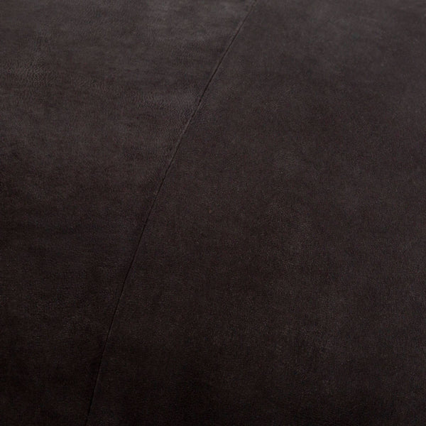 Surya Suede Fringe Rustic Lumbar Pillow 14"L X 22"W - Cozy Comfort, Earthy Elegance, Easy Care! Black Leather,Cotton Sfg002-1422p