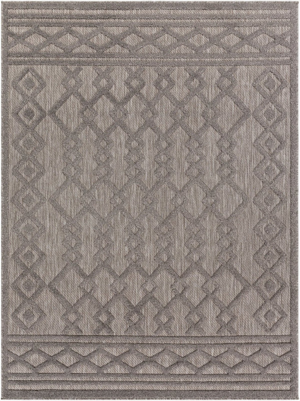 Livabliss San Diego Bold Graphic Polypropylene Area Rug for Living Rooms Entryways and Patios Gray 6'7" x 9' SFG2310-679