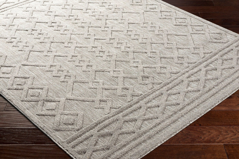 Livabliss San Diego Bold Graphic Polypropylene Area Rug for Living Rooms Entryways and Patios Gray 6'7" x 9' SFG2310-679