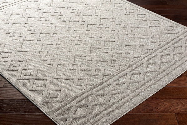 Livabliss San Diego Bold Graphic Polypropylene Area Rug for Living Rooms Entryways and Patios Gray 6'7" x 9' SFG2310-679