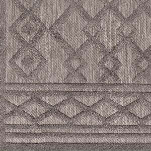 Livabliss San Diego Bold Graphic Polypropylene Area Rug for Living Rooms Entryways and Patios Gray 6'7" x 9' SFG2310-679